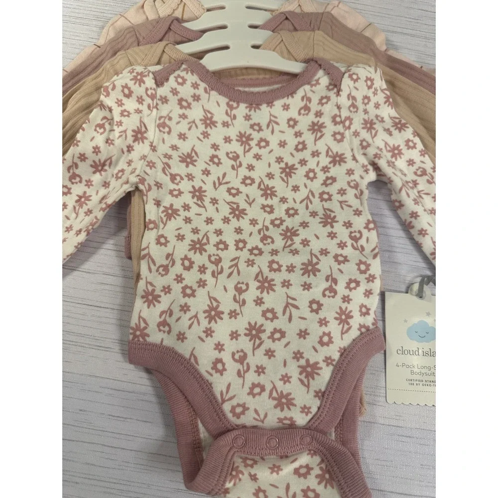 Cloud Island Baby Girls Newborn NB 0M Bodysuits Pants Sleep Play Romper Lot 11pc